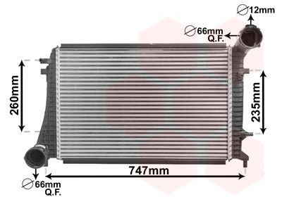 VAN WEZEL tarpinis suslėgto oro aušintuvas, kompresorius 58004268